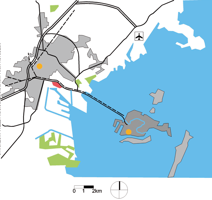 Mapa 1. Dostępność komunikacyjna na przykładzie Parco Scintifico Technologico Di Venezia. Źródło: Opracowanie własne. 4.2.