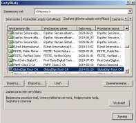 certyfikatem Dodatkowe przyciski, służące podpisywaniu i szyfrowaniu wiadomości
