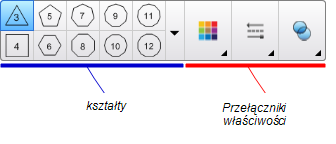 R O Z D Z I A Ł 4 Twrzenie pdstawwych biektów 4. Utwórz kształt, naciskając ekran w miejscu, w którym chcesz umieścić i przeciąając d mmentu, aż kształt siąnie żądaną wielkść.