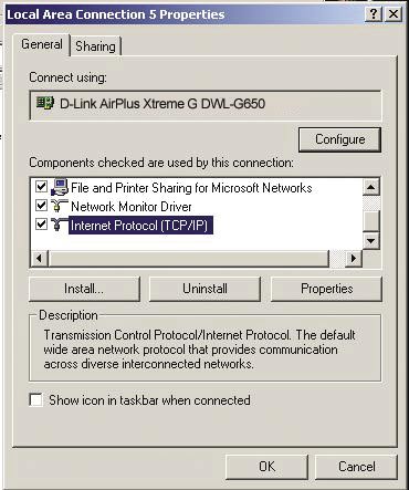 W systemie Windows 2000: Naciśnij Start > Ustawienia > Połączenia sieciowe i telefoniczne > kliknij dwukrotnie Połączenie lokalne związane z kartą sieciową