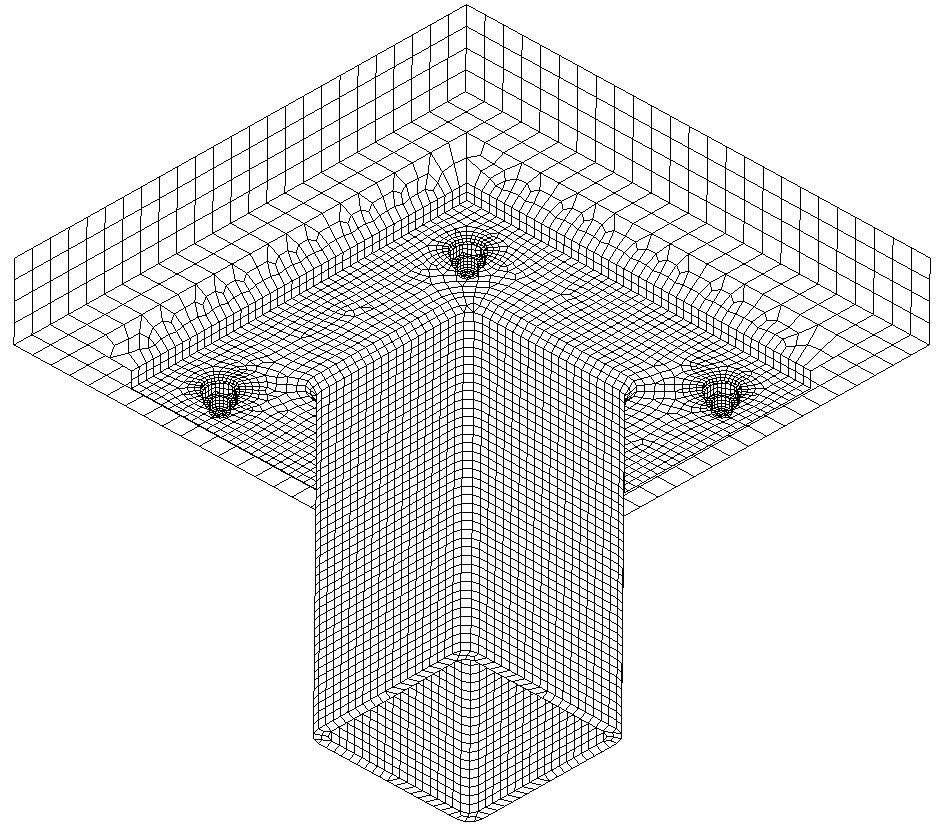 40 4. Analza MES W celu weryfkacj wykonanych oblczeń stworzono w programe Autodesk Smulaton Mechancal [1] trójwymarowe modele podstaw słupów (Rys. 3), zgodne z [13].