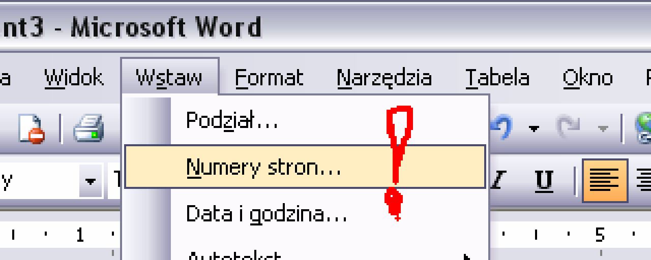 2. Numer strony (metoda 2) Łatwiejsza metoda wstawiania numeracji stron.