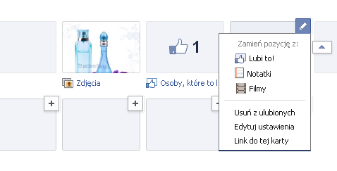 -usuwanie z ulubionych - edycję ustawień zakładki ( usuwanie, dodatkowe uprawnienia ) - podgląd linka prowadzącego do tej zakładki Zakładka Lubię to!