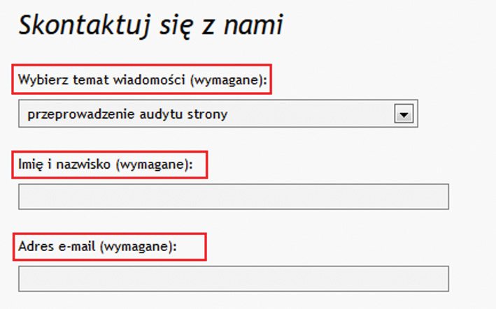 Co to jest WCAG 2.0? Budowa formularzy Formularze są jednym z najważniejszych elementów stron internetowych.