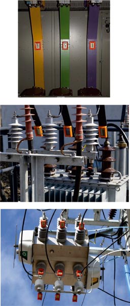 ENERGETYKA 21 Wskaźnik VisiVolt firmy ABB pokazany na rys. 5 jest nowością w tej dziedzinie, ponieważ nie posiada on układu elektronicznego oraz nadaje się do stosowania w instalacjach napowietrznych.
