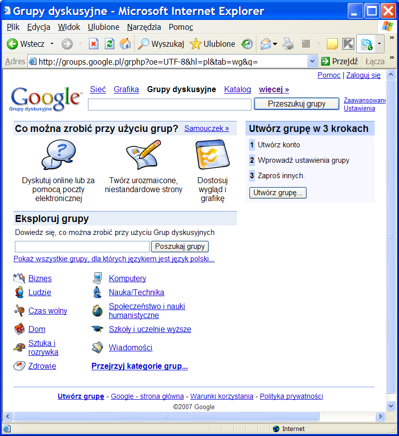 Usenet to ogólnoświatowy system grup dyskusyjnych, z którego można korzystać przez Internet.