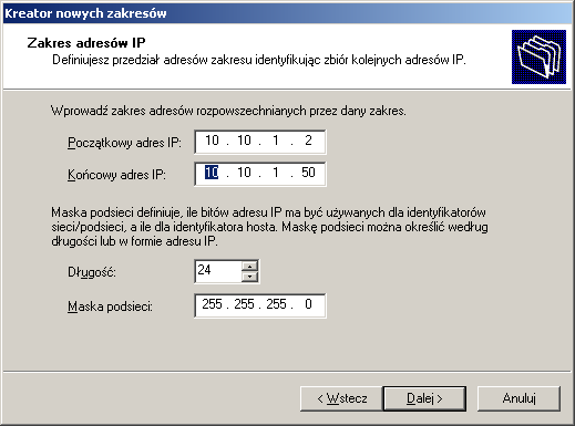 Mechanizmy DHCP Konfiguracja serwera DHCP Konfiguracja