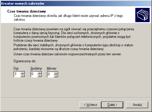 Mechanizmy DHCP Konfiguracja serwera DHCP Konfiguracja