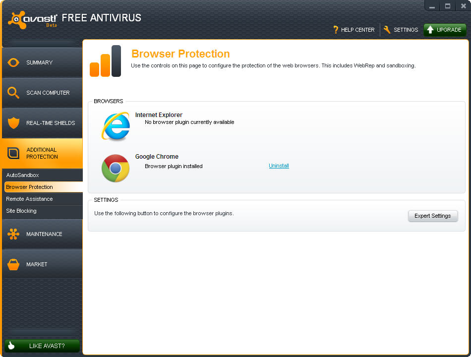 avast! WebRep Jeśli użytkownik zdecyduje się zainstalować przeglądarkę Google Chrome, moduł WebRep programu avast! jest instalowany automatycznie podczas instalacji programu antywirusowego avast!
