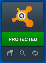 Jeśli użytkownik korzysta z systemu Windows Vista lub późniejszego z opcją paska bocznego, ikona programu avast! pojawi się również na pasku bocznym.