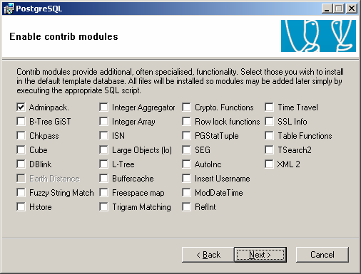 Informacja 1: W przypadku, gdy baza danych ma być dostępna w sieci lokalnej, naleŝy dodatkowo zaznaczyć opcję Accept connections on all addreses, not just localhost.