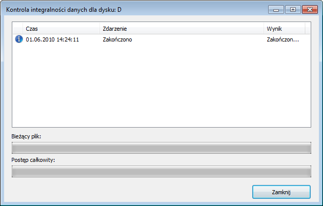 Kontrola integralności danych 4 Kontrola integralności danych Nero SecurDisc Viewer może służyć do kontroli integralności danych na płycie SecurDisc dzięki funkcji sumy kontrolnej.