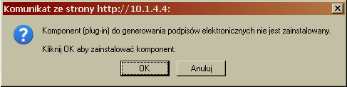 w kolejnym okienku kliknij przycisk Ponów próbę Pojawi się monit o instalację komponentu, który zaakceptuj klikając opcję "Zainstaluj". Przejdź do punktu 1 c).