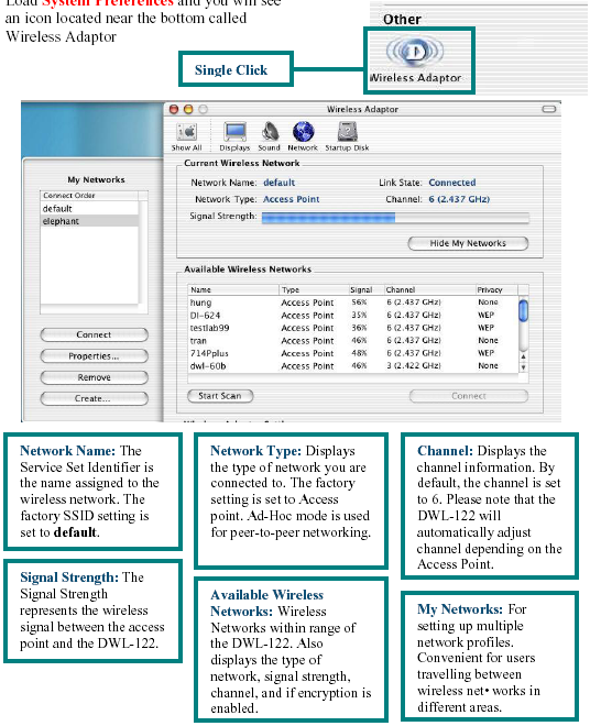 DODATEK A Korzystanie z programu konfiguracyjnego w systemie operacyjnym Macintosh OS X (10.2.