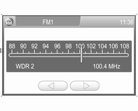 Radioodtwarzacz 25 Włączanie lub wyłączanie komunikatów dla kierowców (TA) (funkcja TA nie jest dostępna dla pasma AM) Wybrać przycisk ekranowy TA, aby włączyć lub wyłączyć odbiór komunikatów dla