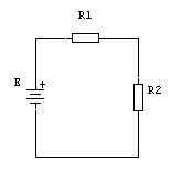 1. W poniższym układzie E=2 [V], R 1 =5 [Ώ], R 2 =15 [Ώ]. Która z podanych mocy jest prawidłowa? A. Moc R 1 250 [mw] B. Moc R 2 250 [mw] C. Moc R 1 50 [mw] D. Moc R 2 50 [mw] 2.