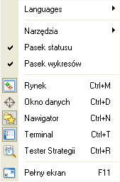 aktualne kwotowania instrumentu.