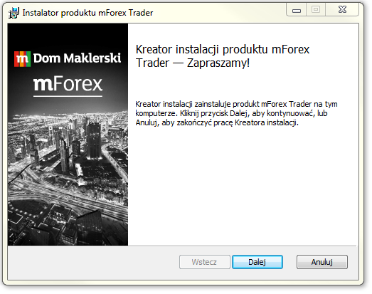 1.2 Wymagania Windows 98SE/ME/2000/XP/2003/Vista/Windows 7 oraz dostęp do Internetu 1.3 Instalacja i uruchomienie Aby zainstalować platformę niezbędne jest pobranie pliku instalacyjnego.