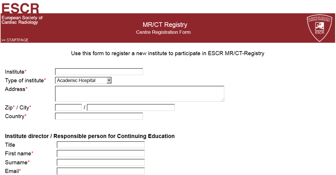 II. Formularz Rejestracji Zakładu JeŜeli twój zakład nie jest jeszcze zarejestrowany, powinno być to zrobione w trakcie jednej sesji, za pomocą dostępnego formularza (Centre Registration).