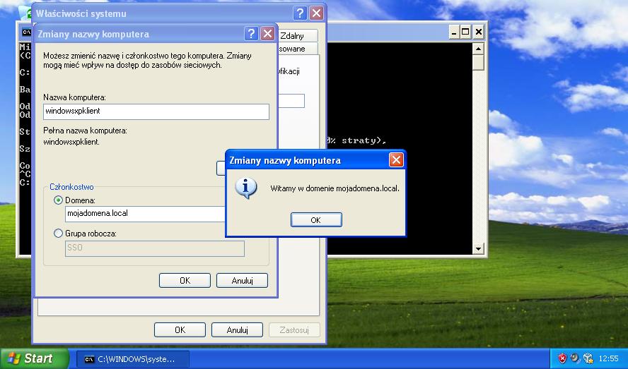 Komputery wyposażone w system Windows XP Home Edition nie będą mogły zostad przyłączone do domeny.