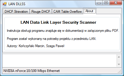 About Okno informacyjne o programie.