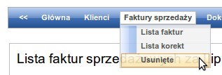 Operacje na fakturach korygujących (1-2) W ramach Listy faktur korygujących wybranego Klienta można: zobaczyć detale korekty (1) umożliwia to podgląd faktury korygującej bez konieczności jej