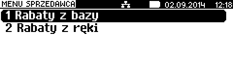 Wyboru pozycji menu można również dokonać zdecydowanie szybciej pod warunkiem dobrej znajomości menu kasy przez operatora Skrót do funkcji menu działa tylko w standardowym trybie sprzedaży W trybie