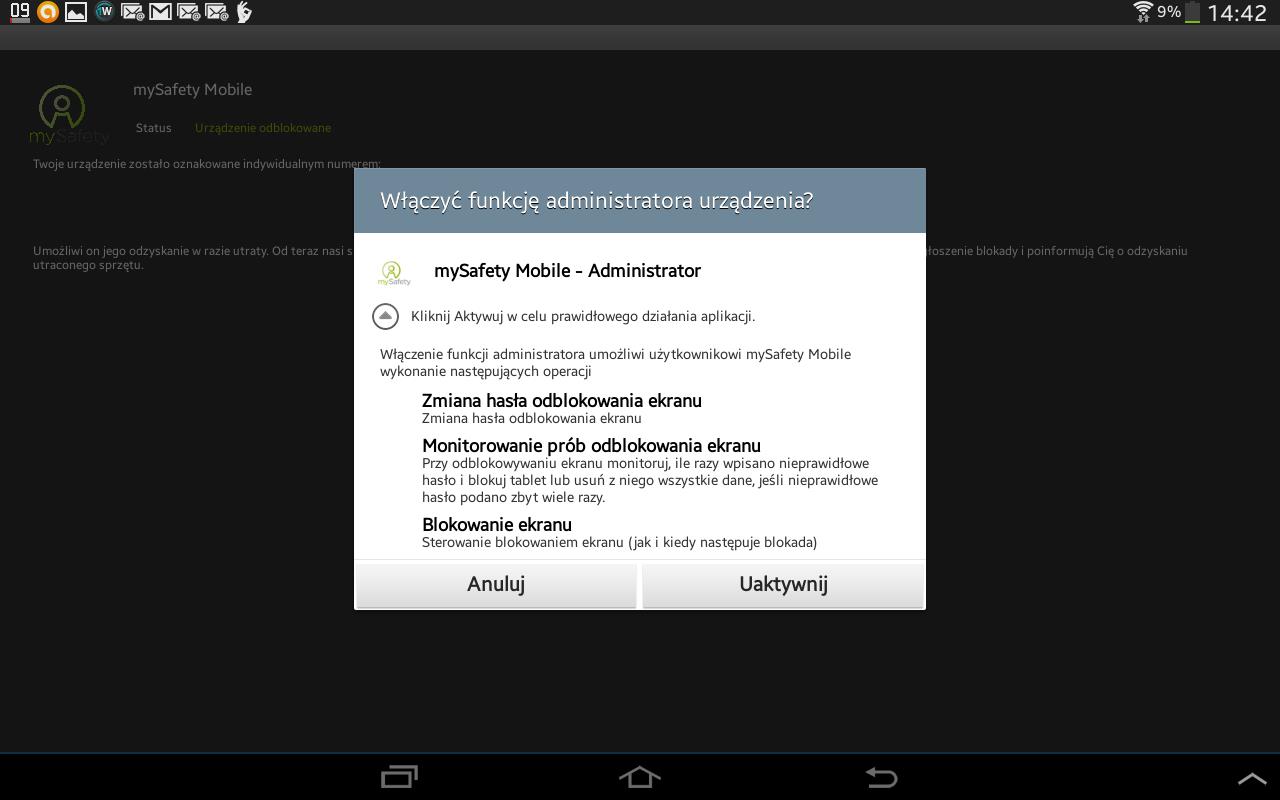 k. Gratulujemy Aplikacja mysafety Mobile w pełni chroni Twoje urządzenie. Pierwsze logowanie na stronie www.mysafetymobile.pl 1.
