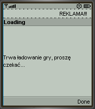 Ticker Tekst przelatujący u góry ekranu Dostępny na dowolnym ekranie metoda setticker klasy Displayable Alert alert = new Alert( "Loading", "Trwa