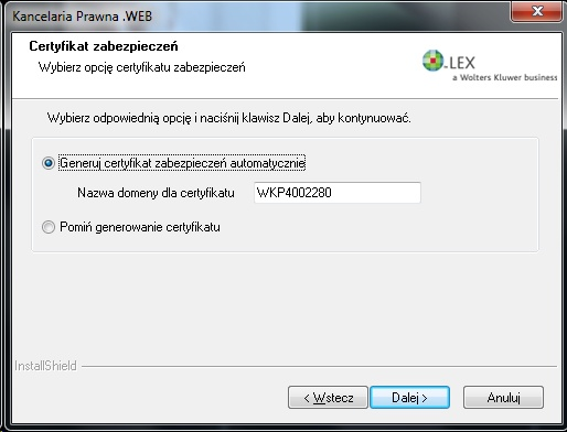 Instalacja KP.WEB 11 Uwaga! Dotyczy systemów Windows XP: w celu umożliwienia lokalnego uruchomienia KP.