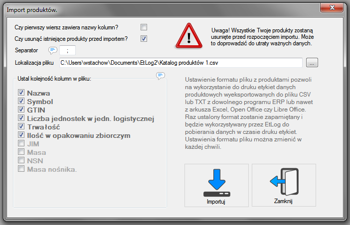 KROK 2. Użytkownik definiuje pola w oknie Liczniki dla cyfr prefiksu SSCC. Pole prefiks pozwala na wybór tzw. cyfry wskaźnikowej z numeru SSCC czyli pierwszej cyfry w numerze SSCC.