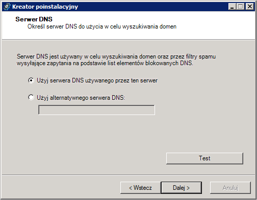 Screenshot 14: Ustawienia serwera DNS 2.