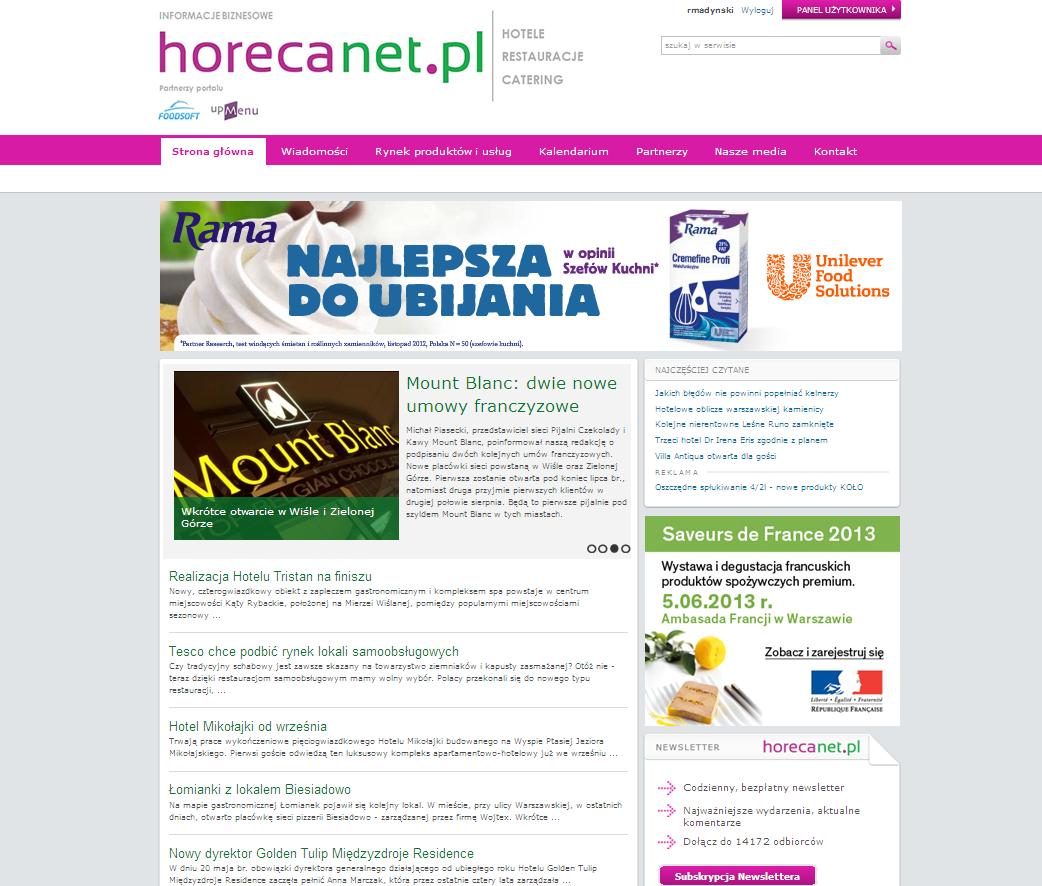 I PORTAL RYNKU HORECA CZYM JEST Profesjonalnym źródłem najświeższych informacji dla osób zarządzających oraz profesjonalistów rynku gastronomicznego i hotelarskiego.