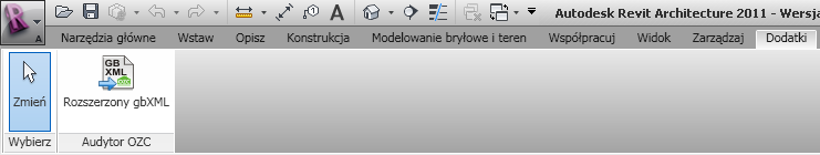nacisnąć przycisk Rozszerzony gbxml (Rys 2).