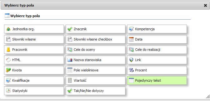 Arkusze ocen Proponujemy prosty i ergonomiczny edytor do tworzenia dowolnych arkuszy ocen oraz ankiet Szeroki wachlarz pól