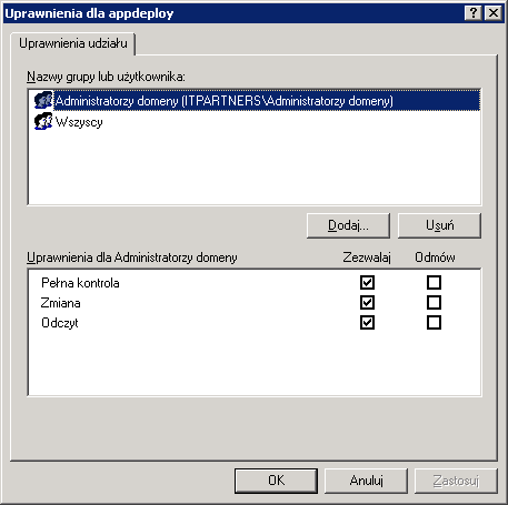 Tak udostępniony folder pozwoli na instalację oprogramowania którego pliki instalacyjne będą w nim umieszczone. W tym momencie należy przygotować plik instalacyjny oprogramowania Webroot.