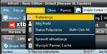 Możesz to zrobić wybierając opcję Preferencje z menu Narzędzia.