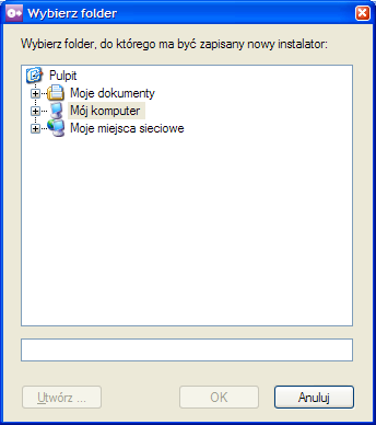 Zaznaczamy na liście właściwy folder i
