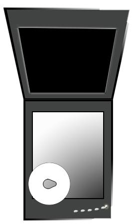 W przypadku skanerów z białą klapką od wewnątrz prostym rozwiązaniem może się okazać czarna kartka papieru formatu A4, którą należy nałożyć na skanowane tarczki.