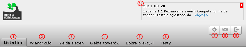 1. Logowanie do platformy Pracę z platformą Krok w Przedsiębiorczość należy