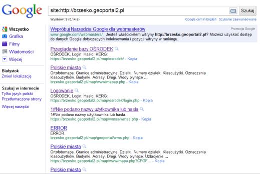 Źródło strony http://brzesko.geoportal2.pl kryje informacje o wykorzystanym darmowym CMSie Joomla! 1.