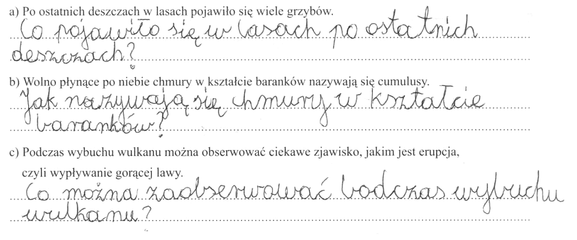 Ten sam sposób odpowiedzi widoczny jest w kolejnej pracy.