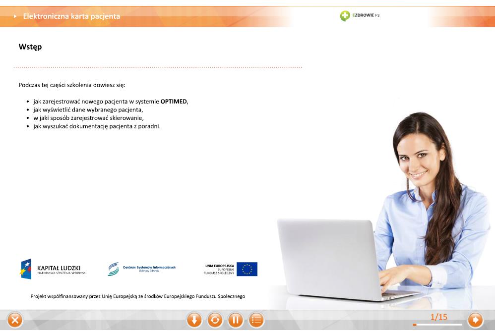 Rysunek 7 Przykładowa lekcja e-learning Po