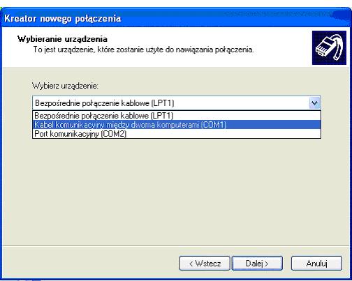 Dla połączenia wykorzystującego porty szeregowe, ustawiamy w jego właściwościach, największą z obsługiwanych przez płytę główną szybkości