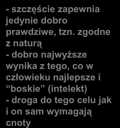 Przebieg życia moralnego EMPIRYCZNY PUNKT WYJŚCIA - rzecz uznana za dobro staje się celem działania - motywem tego działania jest pragnienie szczęścia Etyka - problem dobra i zła OBIEKTYWIZACJA