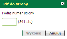Panel ogólny stronicowania. Znajduje się ona w prawej dolnej części listy. Jej funkcjonalność pozwala na przeglądanie pozycji pakietami po 10, 25, 50 lub 100 pozycji.