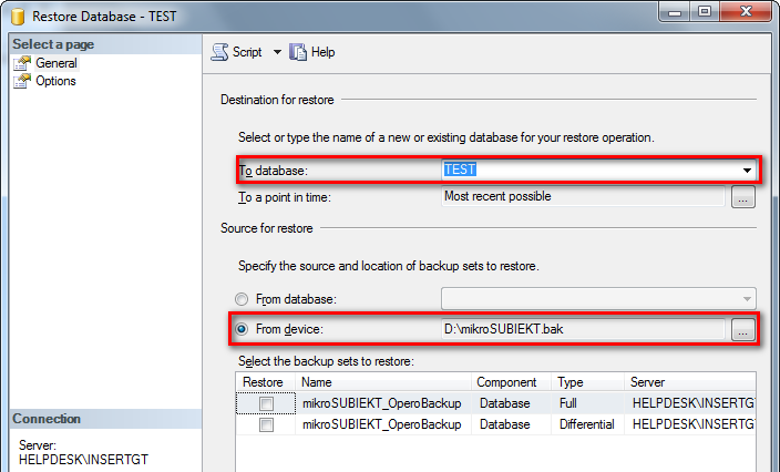 Jeżeli powyższe parametry zostały podane prawidłowo, zostaniemy zalogowani do naszego serwera MS SQL.