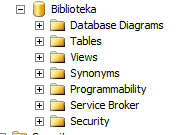 W panelu Object Explorer przyjrzyj się dostępnym bazom danych.