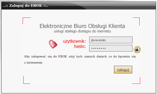 Elektroniczne Biuro Obsługi Klienta umożliwia użytkownikowi sprawdzenie kilku danych i parametrów swojego konta (płatności, faktury), oraz wprowadzanie zmian, takich jak np.