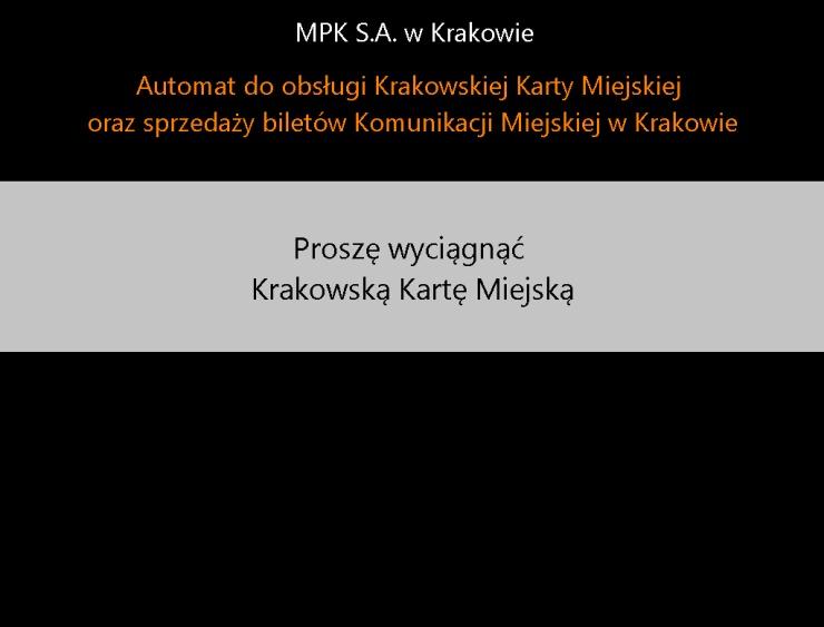 Proces zakupu można przerwać w dowolnym momencie. Aby to uczynić należy dotknąć ikonę Start znajdującą się pod ekranem głównym. Na wyświetlaczu pojawi się ekran z potwierdzeniem przerwania transakcji.